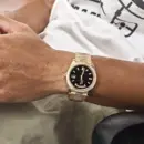 Rolex Day-Date 40 228398TBR Yellow Gold Onyx Baguette Diamond Dial Baguette Bezel