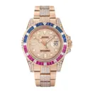 Rolex GMT-Master II 126755SARU Rose Gold Sapphire and Ruby Diamond Pave