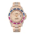 Rolex GMT-Master II 126755SARU Rose Gold Sapphire and Ruby Diamond Pave