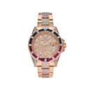 Rolex GMT-Master II 126755SARU Rose Gold Sapphire and Ruby Diamond Pave