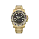 Rolex GMT-Master II 116748SA Yellow Gold Sapphire and Diamond Bezel Black Dial