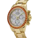 Rolex Daytona 116578SACO Yellow Gold Sapphire Bezel Mother Of Pearl Dial