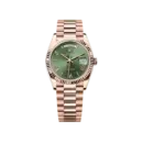Rolex Day-Date 36 Everose Gold Green Dial 128235