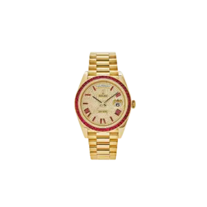 Rolex Day-Date 40 228398TRU Yellow Gold Roman Dial Ruby Bezel