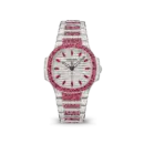 Patek Philippe Nautilus 7118/1452G 'Ladies Haute Joaillerie' White Gold Diamond Ruby Set