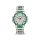Patek Philippe Nautilus 7118/1453G 'Ladies Haute Joaillerie' White Gold Diamond Emerald Set
